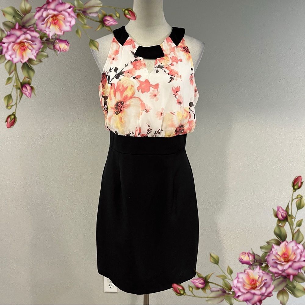 IZ Byer sleeveless Floral mini Dress